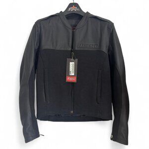 Icon Men’s Accelerant Stealth Motorcycle Jacket Medium Black Leather Textile NWT